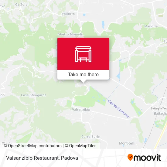 Valsanzibio Restaurant map