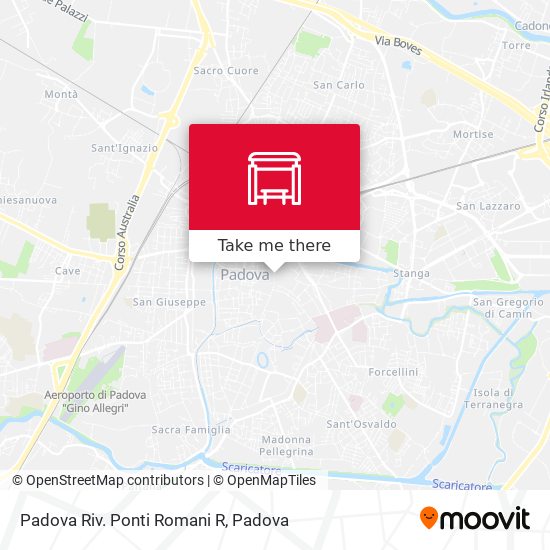Padova Riv. Ponti Romani R map