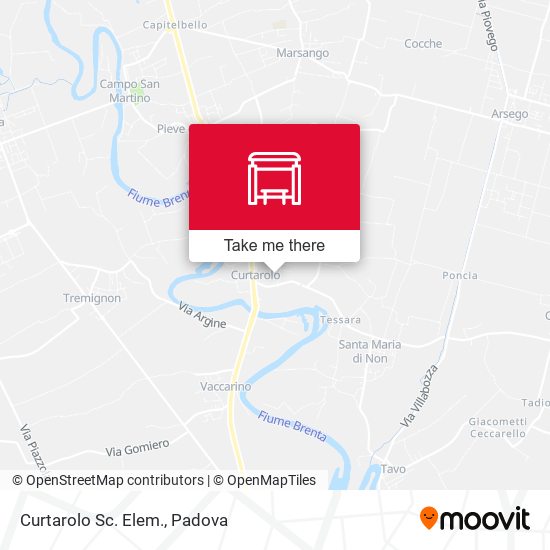 Curtarolo Sc. Elem. map