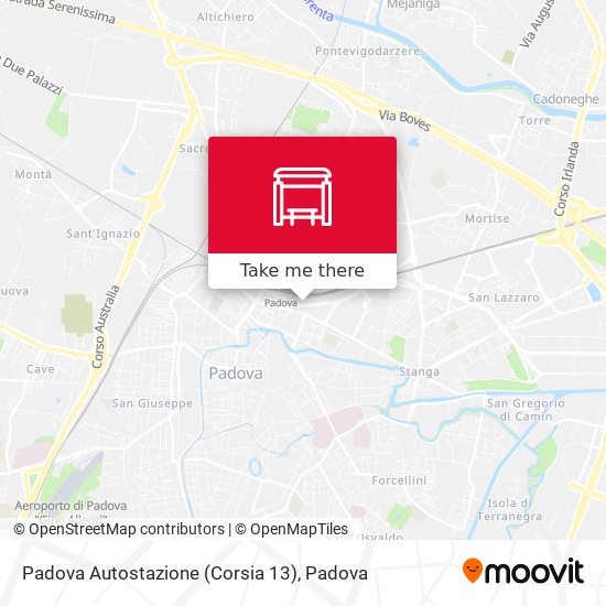 Padova Autostazione (Corsia 13) map