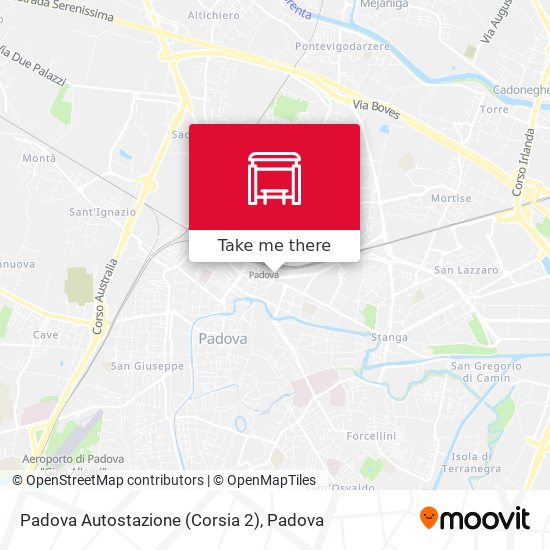 Padova Autostazione (Corsia 2) map
