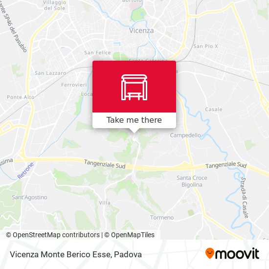 Vicenza Monte Berico Esse map