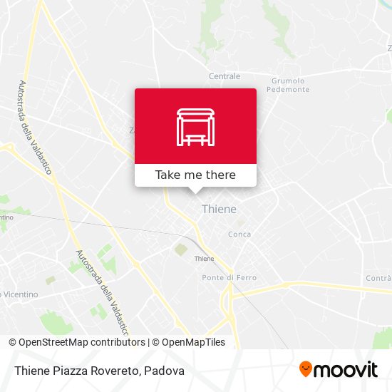 Thiene Piazza Rovereto map