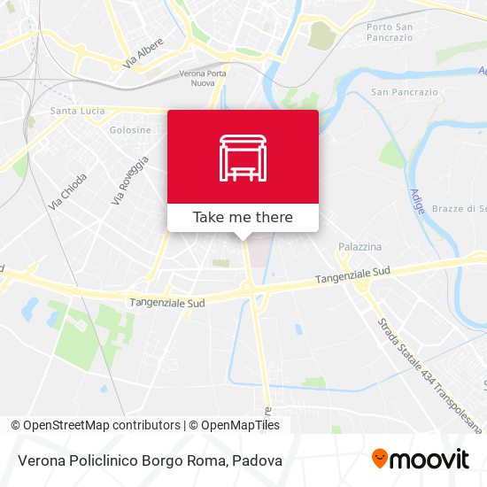 Verona Policlinico Borgo Roma map