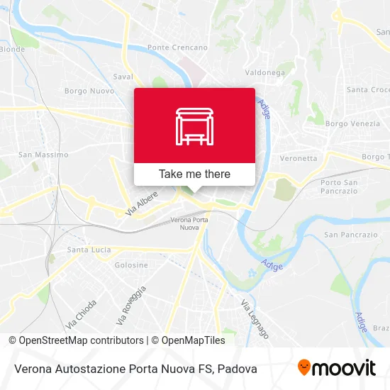 Verona Autostazione Porta Nuova FS map