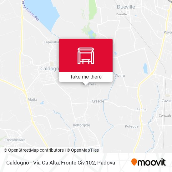 Caldogno - Via Cà Alta, Fronte Civ.102 map