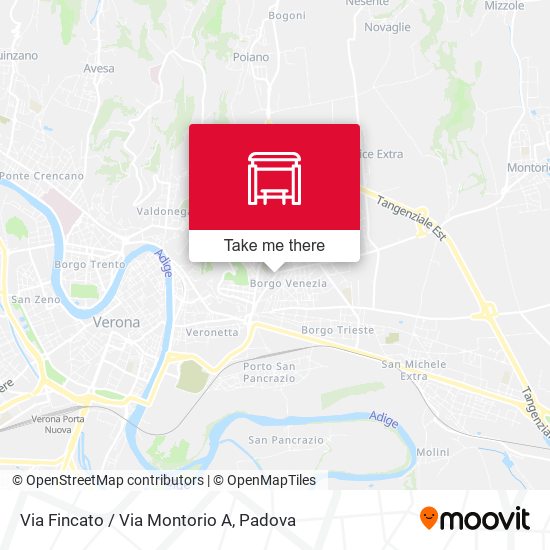 Via Fincato / Via Montorio A map