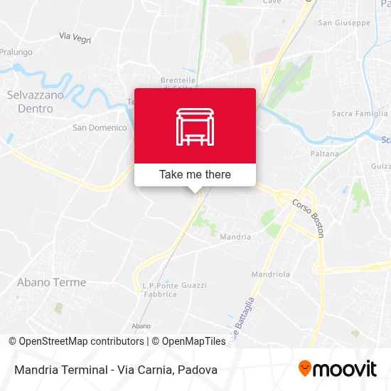 Mandria Terminal - Via Carnia map