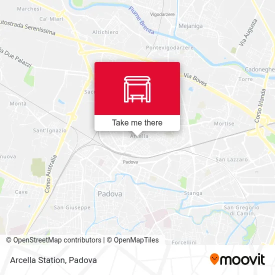 Arcella Station map