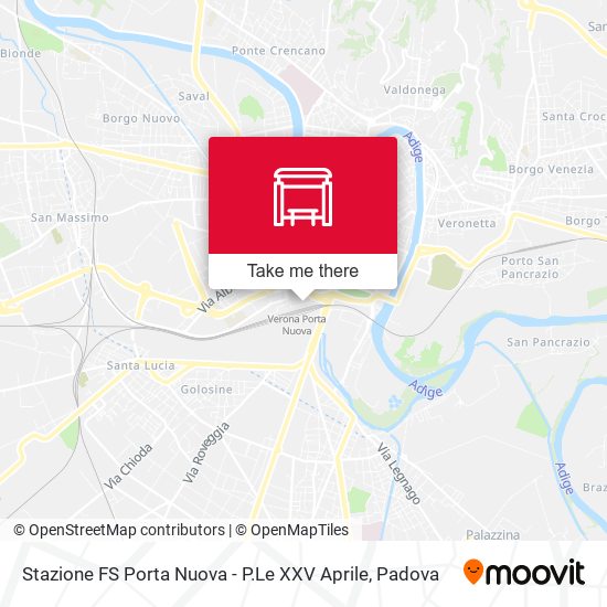 Stazione FS Porta Nuova - P.Le XXV Aprile map