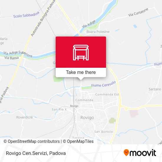 Rovigo Service Center map