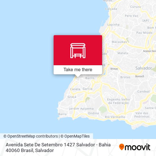 Mapa Avenida Sete De Setembro 1427 Salvador - Bahia 40060 Brasil