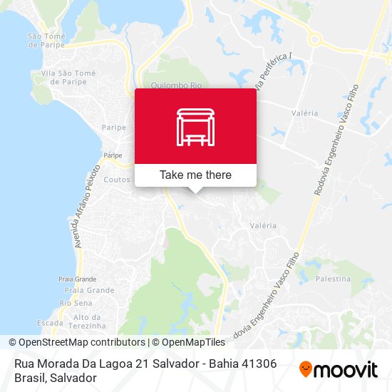 Mapa Rua Morada Da Lagoa 21 Salvador - Bahia 41306 Brasil