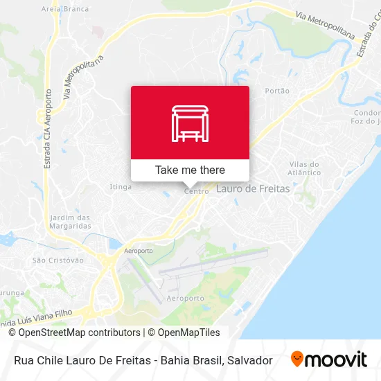 Rua Chile Lauro De Freitas - Bahia Brasil map