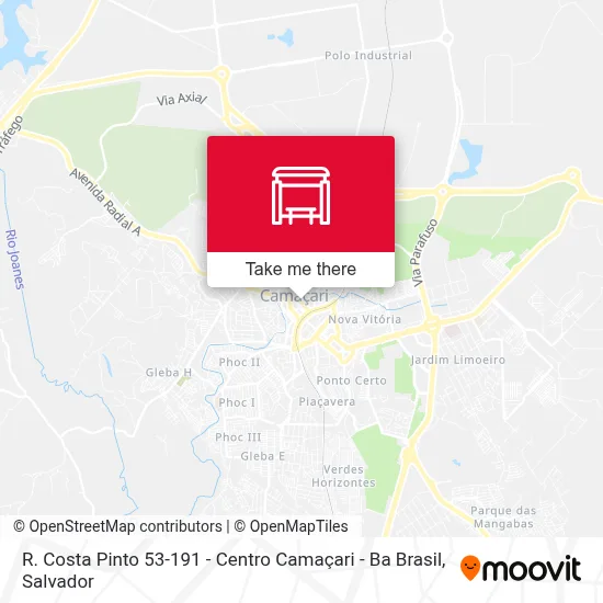 R. Costa Pinto 53-191 - Centro Camaçari - Ba Brasil map