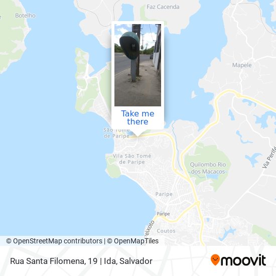Mapa Rua Santa Filomena, 19 | Ida