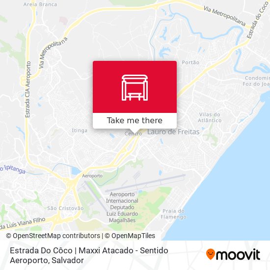 Estrada Do Côco | Maxxi Atacado - Sentido Aeroporto map