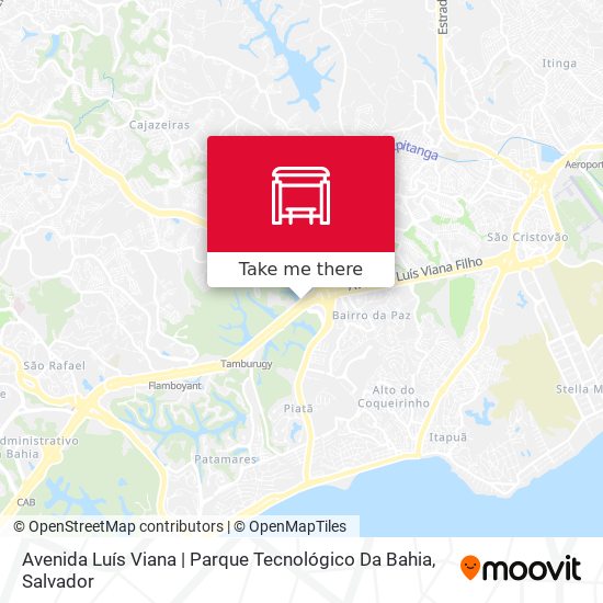 Mapa Avenida Luís Viana | Parque Tecnológico Da Bahia