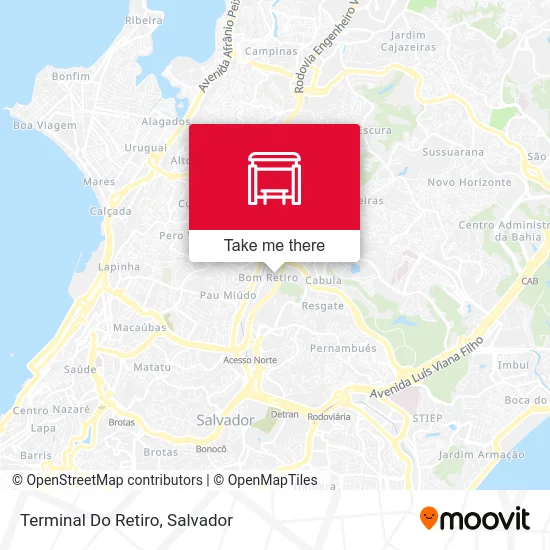 Terminal Do Retiro map