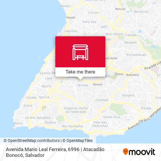 Mapa Avenida Mario Leal Ferreira, 6996 | Atacadão Bonocô