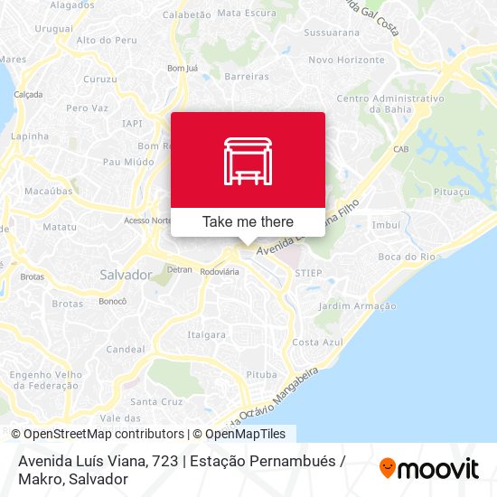 Avenida Luís Viana, 723 | Estação Pernambués / Makro map