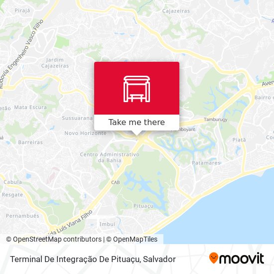 Mapa Terminal De Integração De Pituaçu