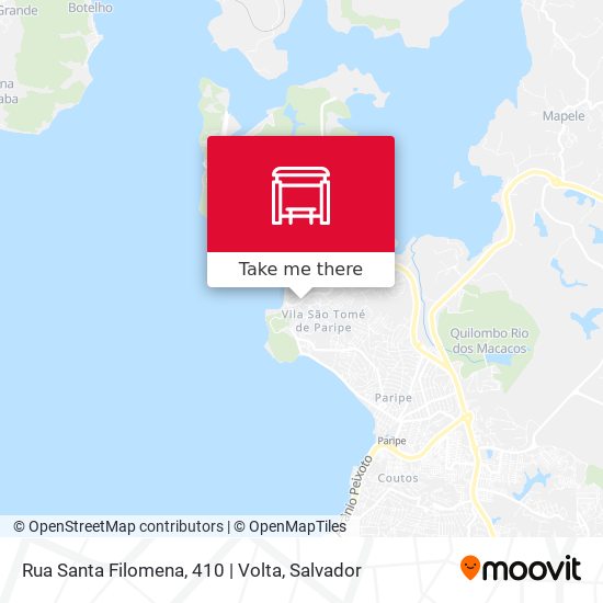 Mapa Rua Santa Filomena, 410 | Volta