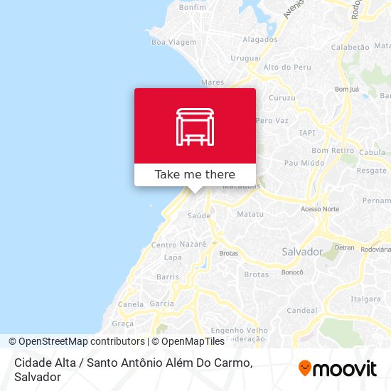 Cidade Alta / Santo Antônio Além Do Carmo map