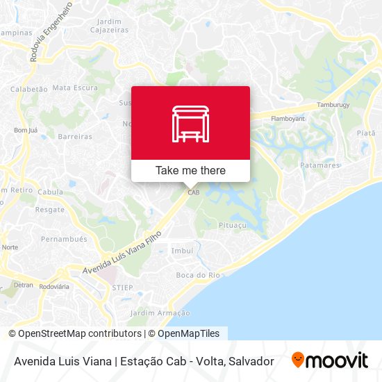 Avenida Luis Viana | Estação Cab - Volta map