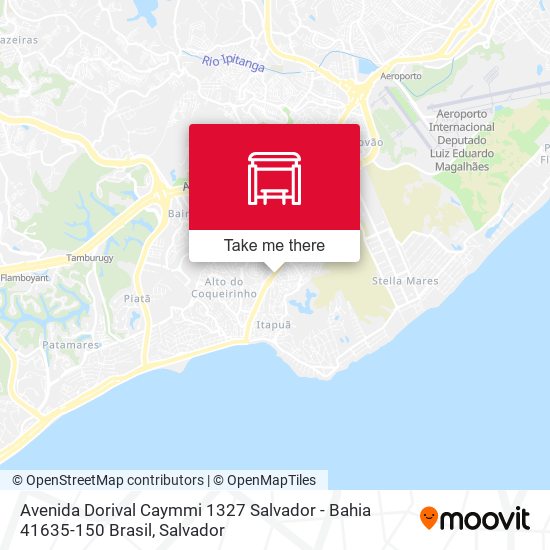 Mapa Avenida Dorival Caymmi 1327 Salvador - Bahia 41635-150 Brasil