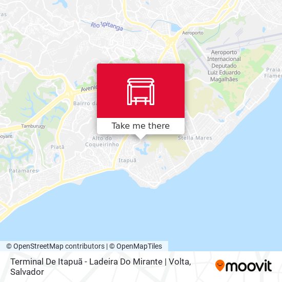 Mapa Terminal De Itapuã - Ladeira Do Mirante | Volta