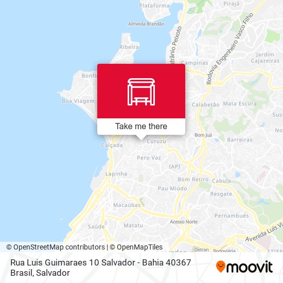 Mapa Rua Luis Guimaraes 10 Salvador - Bahia 40367 Brasil