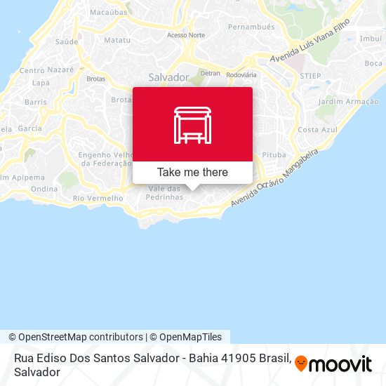 Mapa Rua Ediso Dos Santos Salvador - Bahia 41905 Brasil