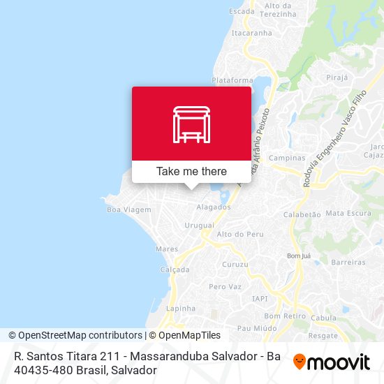 R. Santos Titara 211 - Massaranduba Salvador - Ba 40435-480 Brasil map