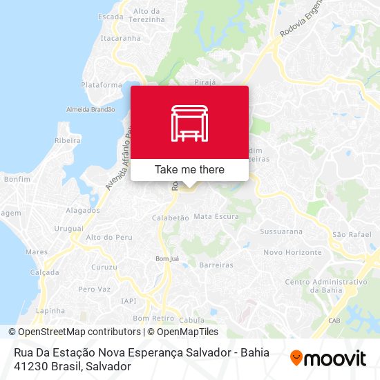 Mapa Rua Da Estação Nova Esperança Salvador - Bahia 41230 Brasil