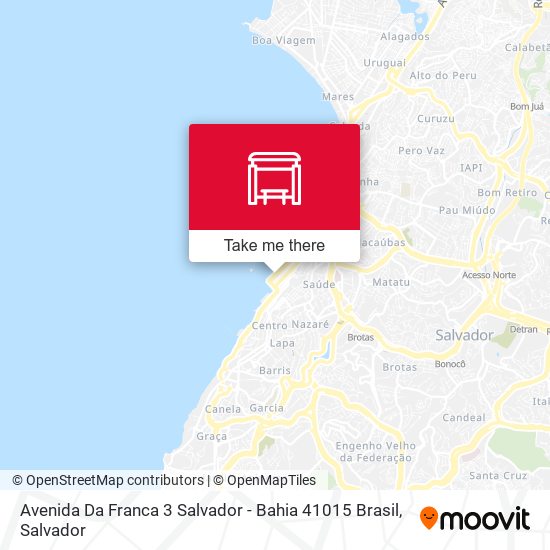 Mapa Avenida Da Franca 3 Salvador - Bahia 41015 Brasil