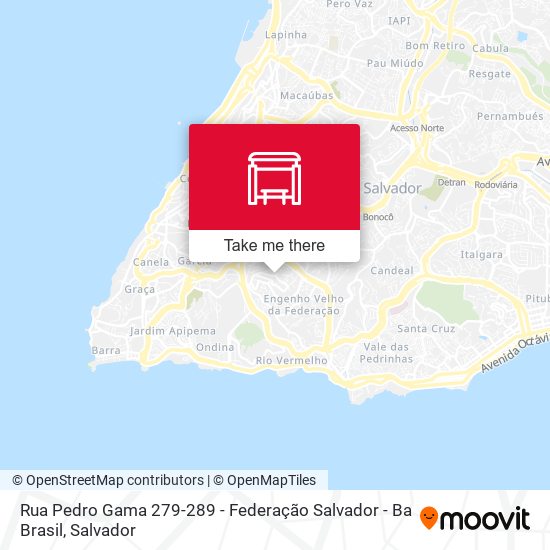 Mapa Rua Pedro Gama 279-289 - Federação Salvador - Ba Brasil
