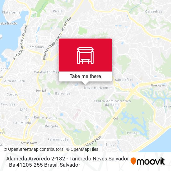 Mapa Alameda Arvoredo 2-182 - Tancredo Neves Salvador - Ba 41205-255 Brasil