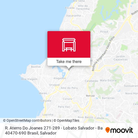 Mapa R. Aterro Do Joanes 271-289 - Lobato Salvador - Ba 40470-690 Brasil