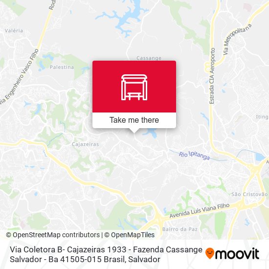Via Coletora B- Cajazeiras 1933 - Fazenda Cassange Salvador - Ba 41505-015 Brasil map