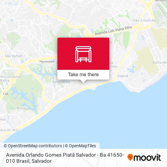 Mapa Avenida Orlando Gomes Piatã Salvador - Ba 41650-010 Brasil