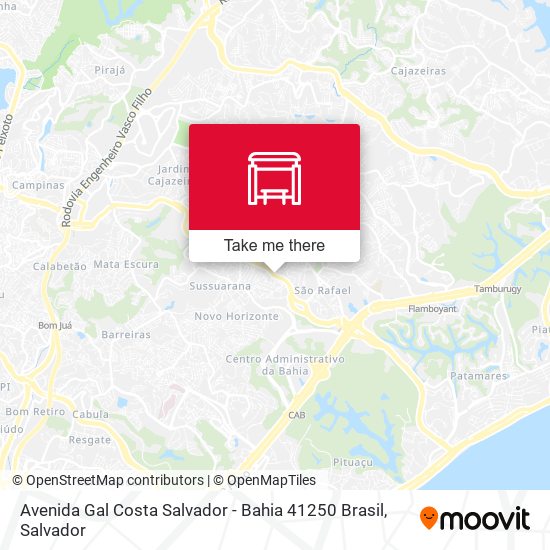 Mapa Avenida Gal Costa Salvador - Bahia 41250 Brasil