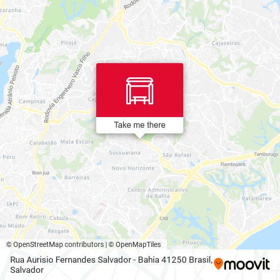 Mapa Rua Aurisio Fernandes Salvador - Bahia 41250 Brasil