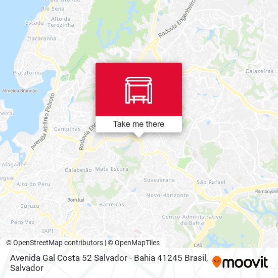 Mapa Avenida Gal Costa 52 Salvador - Bahia 41245 Brasil