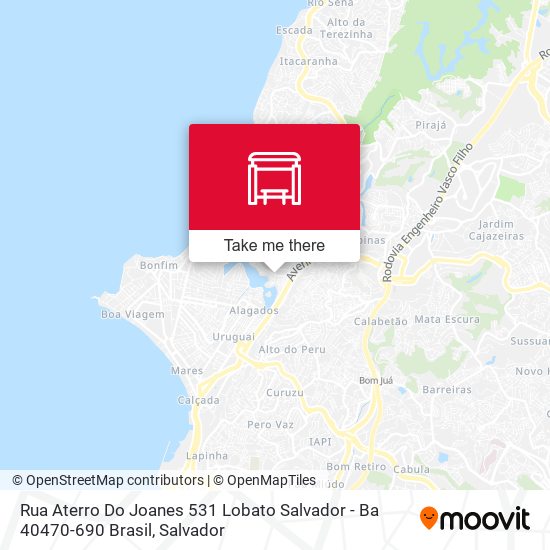 Mapa Rua Aterro Do Joanes 531 Lobato Salvador - Ba 40470-690 Brasil