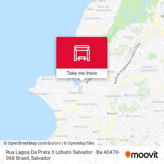 Mapa Rua Lagoa Da Prata 3 Lobato Salvador - Ba 40470-068 Brasil