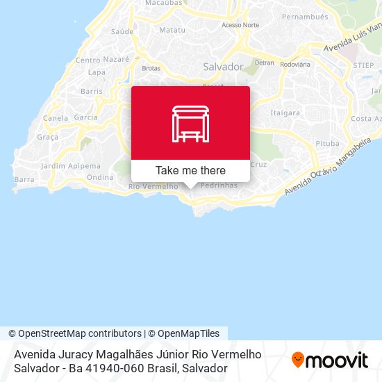 Avenida Juracy Magalhães Júnior Rio Vermelho Salvador - Ba 41940-060 Brasil map