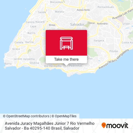 Mapa Avenida Juracy Magalhães Júnior 7 Rio Vermelho Salvador - Ba 40295-140 Brasil
