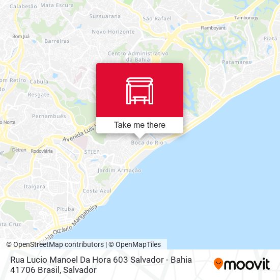 Mapa Rua Lucio Manoel Da Hora 603 Salvador - Bahia 41706 Brasil