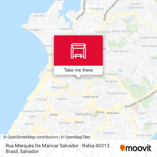 Rua Marquês De Maricar Salvador - Bahia 40313 Brasil map